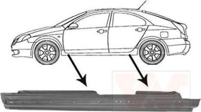 Van Wezel 3352103 накладка порога на NISSAN PRIMERA Hatchback (P12)