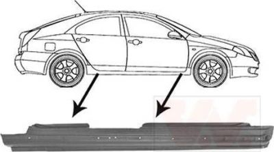 Van Wezel 3352104 накладка порога на NISSAN PRIMERA Hatchback (P12)