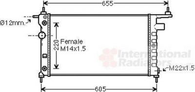 Van Wezel 37002184 радиатор, охлаждение двигателя на OPEL CORSA B (73_, 78_, 79_)