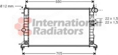 Van Wezel 37002244 радиатор, охлаждение двигателя на OPEL VECTRA B Наклонная задняя часть (38_)