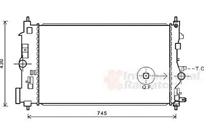 Van Wezel 37002591 радиатор, охлаждение двигателя на OPEL INSIGNIA