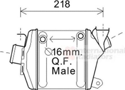 Van Wezel 37004598 интеркулер на OPEL INSIGNIA