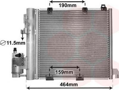 Van Wezel 37005250 конденсатор, кондиционер на OPEL ASTRA G седан (F69_)