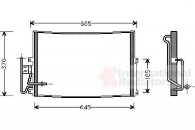 Van Wezel 37005274 конденсатор, кондиционер на OPEL VECTRA B (36_)