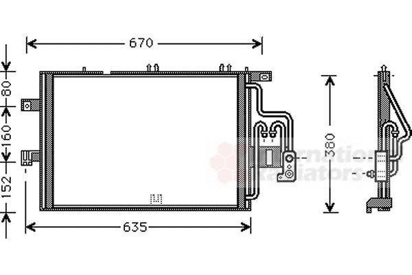 Van Wezel 37005309 конденсатор, кондиционер на OPEL CORSA C фургон (F08, W5L)
