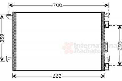 Van Wezel 37005333 конденсатор, кондиционер на SAAB 9-3 (YS3F)