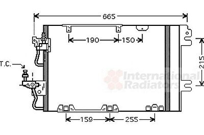 Van Wezel 37005384 конденсатор, кондиционер на OPEL ZAFIRA B Van