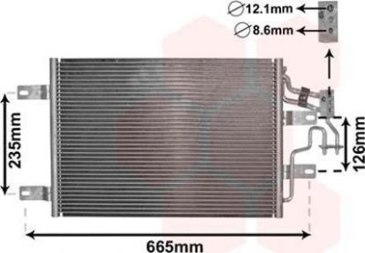 Van Wezel 37005394 конденсатор, кондиционер на OPEL MERIVA