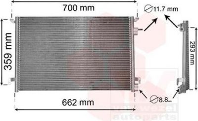 Van Wezel 37005397 конденсатор, кондиционер на OPEL VECTRA C GTS