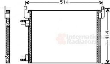 Van Wezel 37005587 конденсатор, кондиционер на OPEL VECTRA C