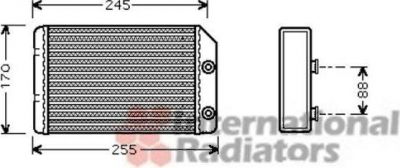 Van Wezel 37006315 теплообменник, отопление салона на OPEL VECTRA B универсал (31_)