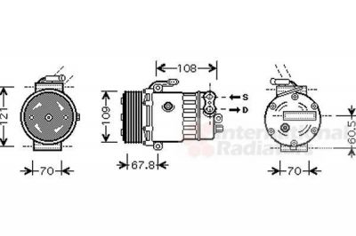 Van Wezel 3700K139 компрессор, кондиционер на OPEL ASTRA G универсал (F35_)