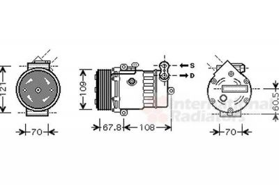 Van Wezel 3700K377 компрессор, кондиционер на OPEL CORSA C фургон (F08, W5L)