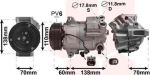 Van Wezel 3700K607 компрессор, кондиционер на OPEL ZAFIRA TOURER C (P12)