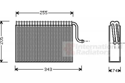 Van Wezel 3700V171 испаритель, кондиционер на OPEL TIGRA (95_)