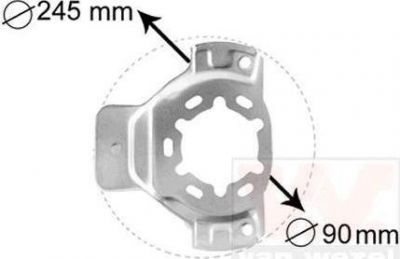 Van Wezel 3742371 отражатель, диск тормозного механизма на OPEL ASTRA G универсал (F35_)