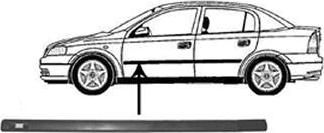 Van Wezel 3742403 облицовка / защитная накладка, дверь на OPEL ASTRA G универсал (F35_)