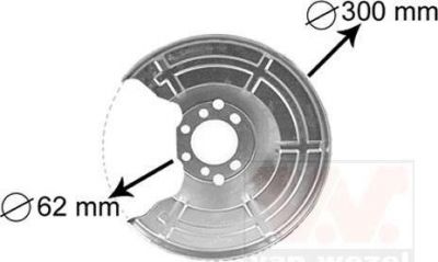 Van Wezel 3745371 отражатель, диск тормозного механизма на OPEL ASTRA G универсал (F35_)