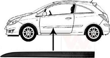 Van Wezel 3750427 облицовка / защитная накладка, дверь на OPEL CORSA D