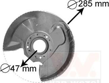 Van Wezel 3758371 отражатель, диск тормозного механизма на OPEL MANTA B CC (53_, 55_)