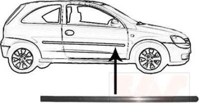 Van Wezel 3777428 облицовка / защитная накладка, дверь на OPEL CORSA C (F08, F68)