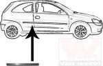Van Wezel 3777430 облицовка / защитная накладка, боковина на OPEL CORSA C (F08, F68)