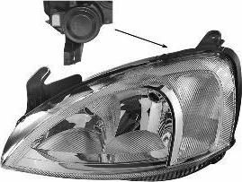 Van Wezel 3777961V основная фара на OPEL CORSA C фургон (F08, W5L)