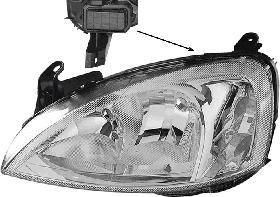Van Wezel 3779963 основная фара на OPEL CORSA C фургон (F08, W5L)