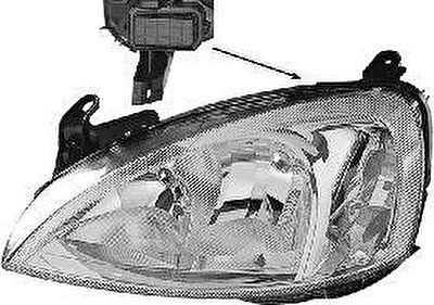 Van Wezel 3779964M основная фара на OPEL CORSA C фургон (F08, W5L)