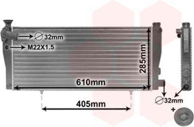 Van Wezel 40002099 радиатор, охлаждение двигателя на PEUGEOT 205 I (741A/C)