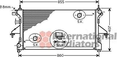 Van Wezel 40002305 радиатор, охлаждение двигателя на FIAT DUCATO фургон (250, 290)