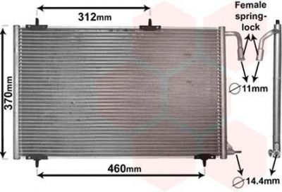 Van Wezel 40005257 конденсатор, кондиционер на PEUGEOT 206 SW (2E/K)