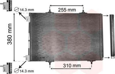 Van Wezel 40005291 конденсатор, кондиционер на PEUGEOT 208