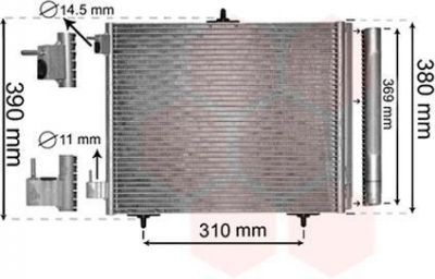Van Wezel 40005295 конденсатор, кондиционер на PEUGEOT 208