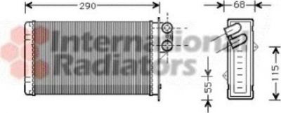 Van Wezel 40006100 теплообменник, отопление салона на PEUGEOT 405 II (4B)