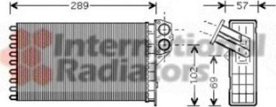 Van Wezel 40006226 теплообменник, отопление салона на PEUGEOT 307 SW (3H)
