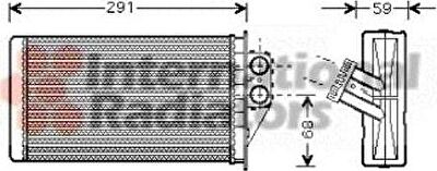 Van Wezel 40006228 теплообменник, отопление салона на PEUGEOT 307 SW (3H)