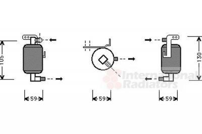 Van Wezel 4000D195 осушитель, кондиционер на PEUGEOT 306 Break (7E, N3, N5)