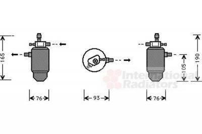 Van Wezel 4000D197 осушитель, кондиционер на PEUGEOT 406 Break (8E/F)