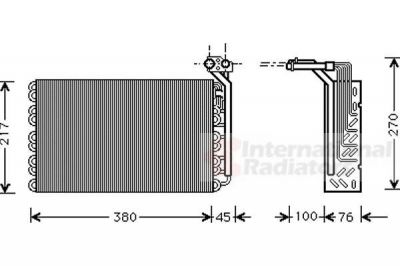 Van Wezel 4000V010 испаритель, кондиционер на FIAT ULYSSE (220)