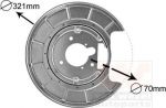 Van Wezel 4047374 отражатель, диск тормозного механизма на PEUGEOT 406 купе (8C)