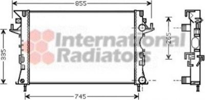 Van Wezel 43002292 радиатор, охлаждение двигателя на RENAULT LAGUNA II (BG0/1_)