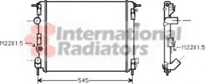 Van Wezel 43002302 радиатор, охлаждение двигателя на RENAULT CLIO II (BB0/1/2_, CB0/1/2_)