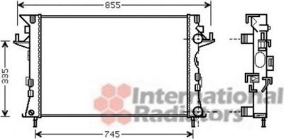 Van Wezel 43002438 радиатор, охлаждение двигателя на RENAULT LAGUNA II Grandtour (KG0/1_)