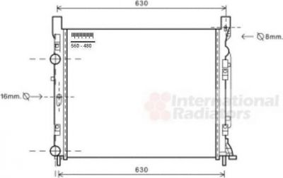 Van Wezel 43002470 радиатор, охлаждение двигателя на RENAULT KANGOO / GRAND KANGOO (KW0/1_)