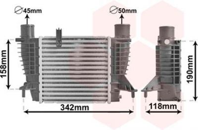 Van Wezel 43004338 интеркулер на NISSAN NOTE (E11)