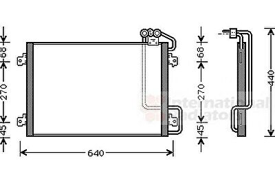 Van Wezel 43005273 конденсатор, кондиционер на RENAULT SCЙNIC I (JA0/1_)