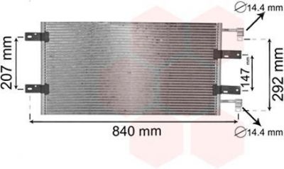 Van Wezel 43005314 конденсатор, кондиционер на NISSAN PRIMASTAR автобус (X83)