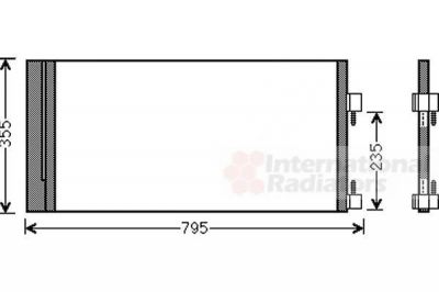 Van Wezel 43005430 конденсатор, кондиционер на RENAULT LAGUNA III Grandtour (KT0/1)