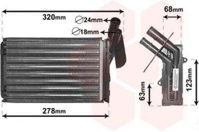 Van Wezel 43006048 теплообменник, отопление салона на RENAULT CLIO I (B/C57_, 5/357_)